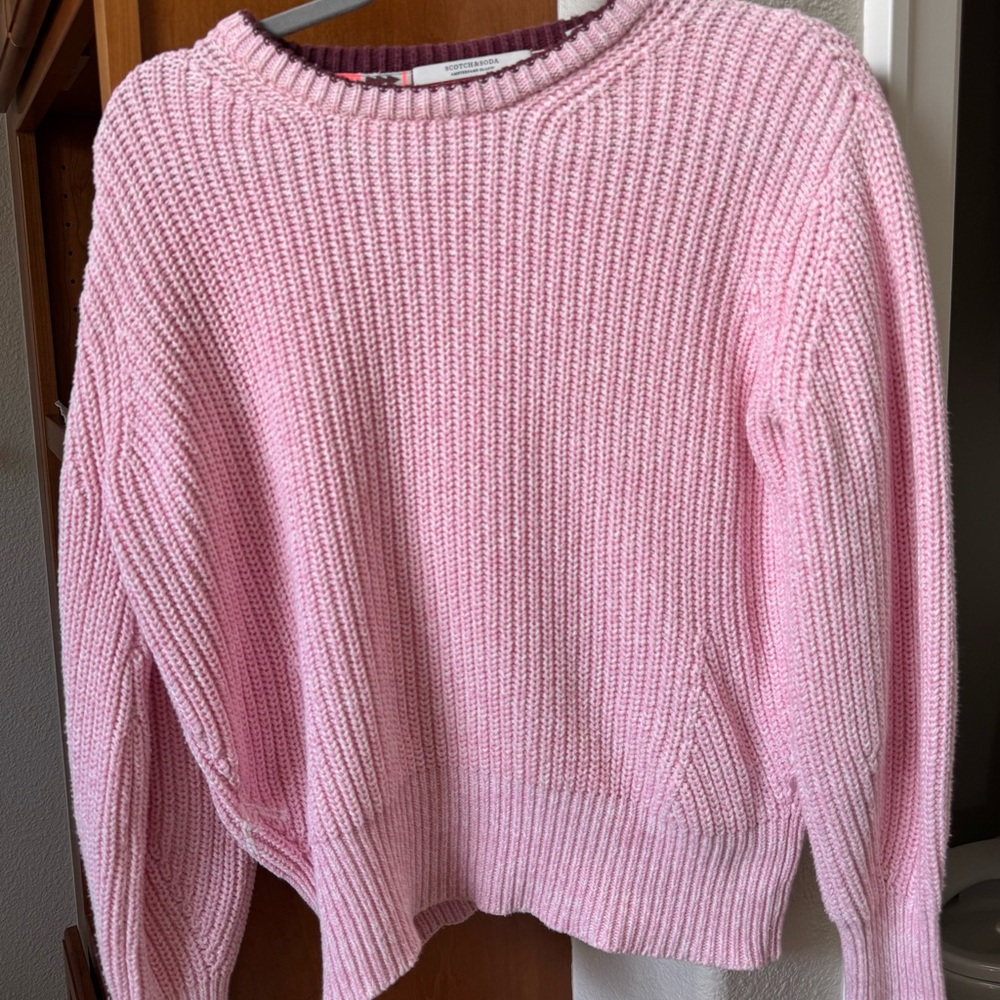 Scotch and Soda Fisherman knit style cotton blend sweater